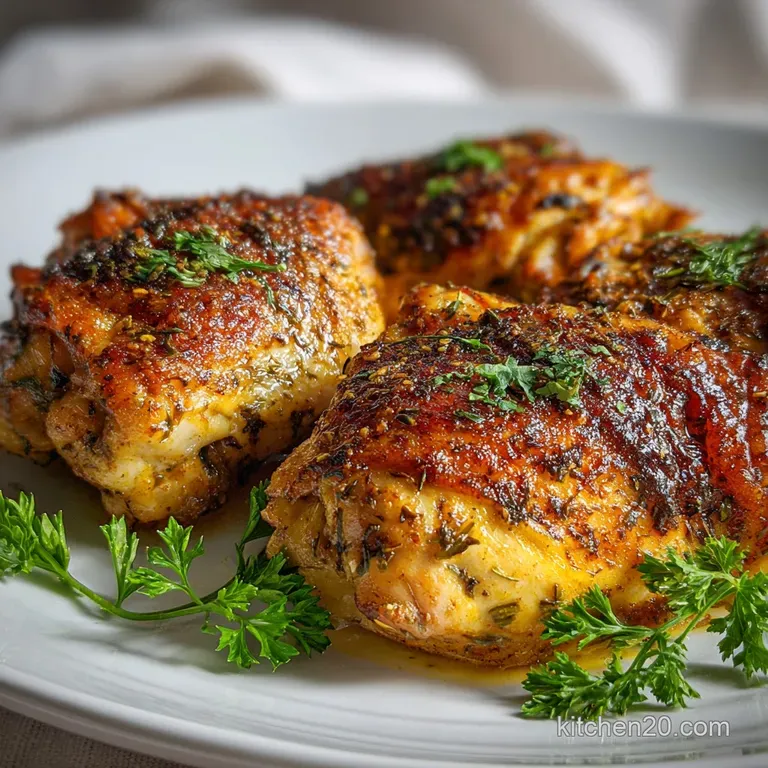 Elegant plate featuring juicy chicken and vibrant spinach with a spoonful of tomato sauce, garnished with fresh herbs on a...
