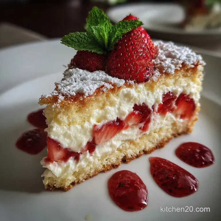 A slice reveals layers of moist red velvet & chocolate cake, topped with a snowy dusting of powdered sugar.