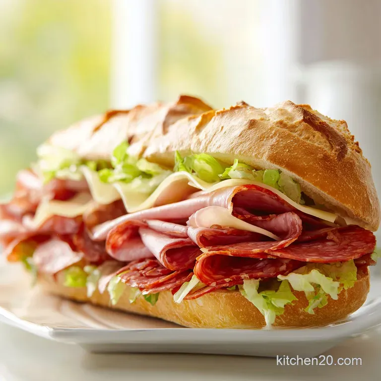 Neatly sliced sandwich halves on a white platter, accompanied by crisp greens and a small bowl of olive oil.