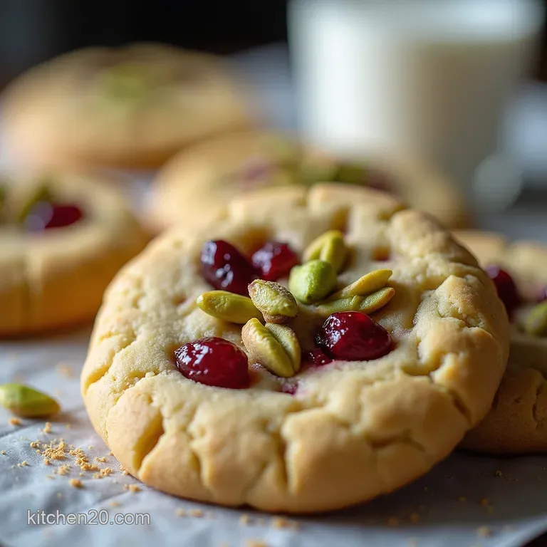 Jewelled Cranberry Pistachio Shortbread Rounds
