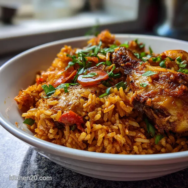 Jollof Rice With Chicken: Smoky Flavor