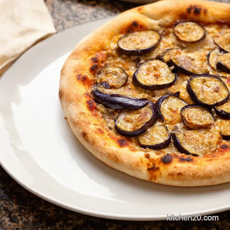 Julias Crispy Eggplant Pizza presentation