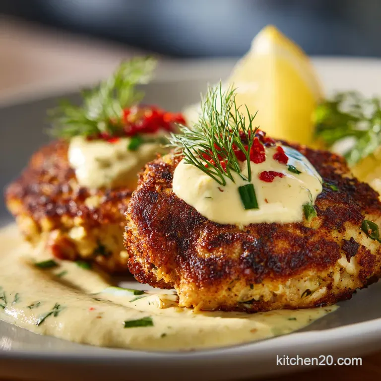 The Posh Nosh Glutenfree Keto Crab Cakes with Zesty Lemon Aioli presentation