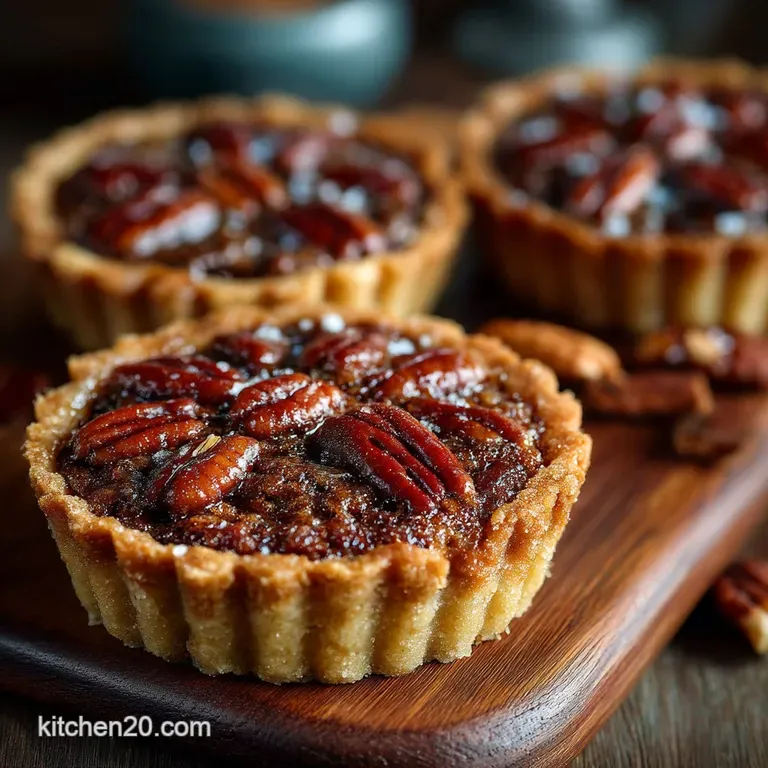 Gourmet Keto Pecan Pie Tarts with Foolproof FauxSyrup Filling presentation