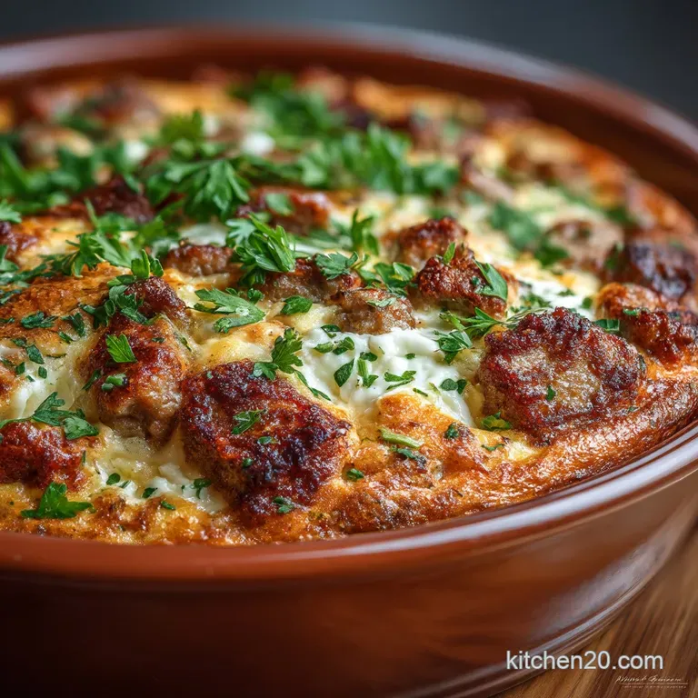 The Ultimate Keto Sausage Cheese Breakfast Bake LowCarb GlutenFree