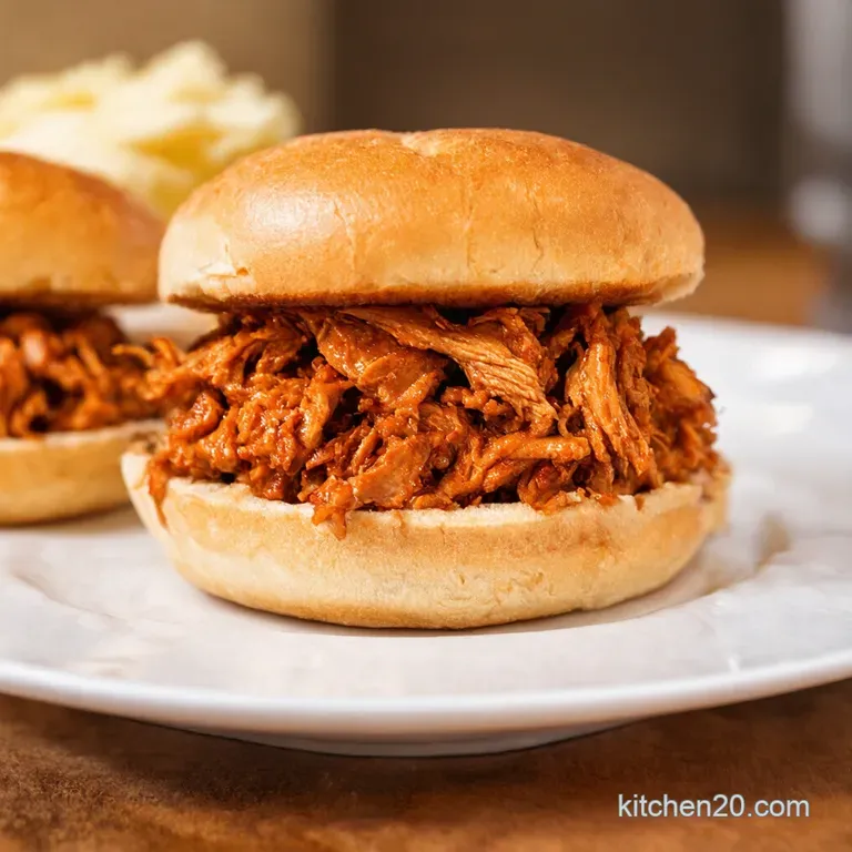 Kickin Bbq Pulled Chicken Sandwiches Easy Peasy presentation