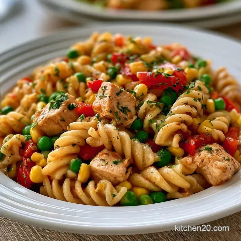 Rainbow Summer Pasta Salad: Kid Friendly