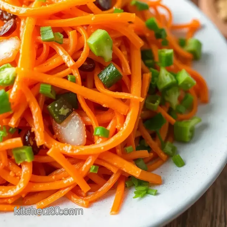 Koreana Spicy Carrot Salad presentation