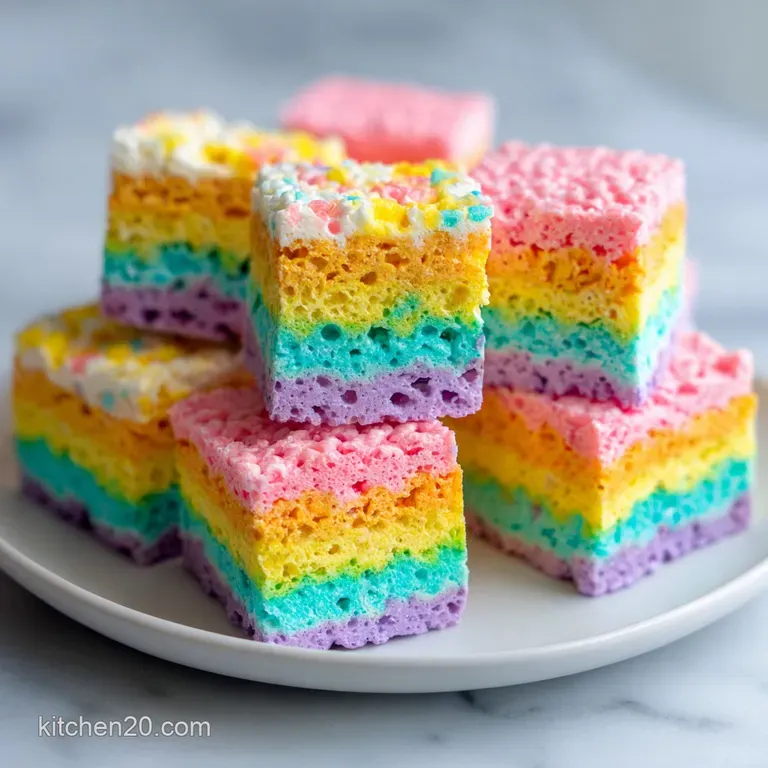 Layered Peeps Rice Krispie Treats: Vibrant and Crisp