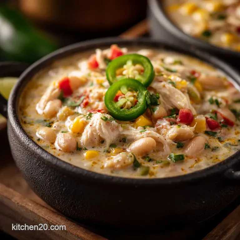 High Protein White Chicken Chili the Cheerful Lean Weekday Winner presentation