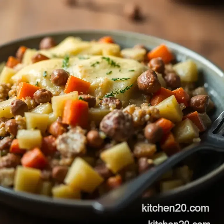 Leftover Roast Lamb Shepherd' s Pie presentation