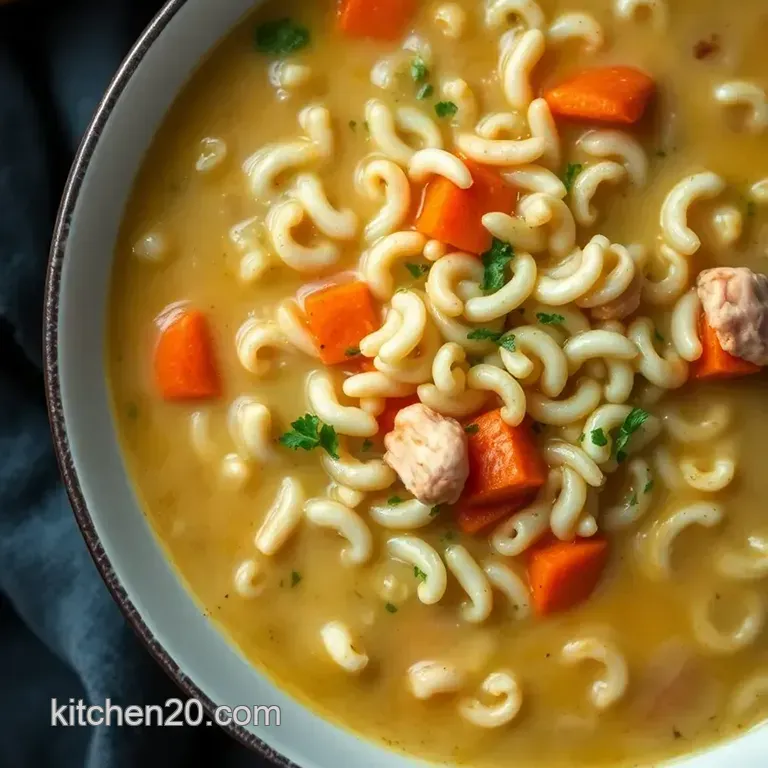Lemon Bliss Chicken Orzo Soup: A Bright and Wholesome Delight presentation