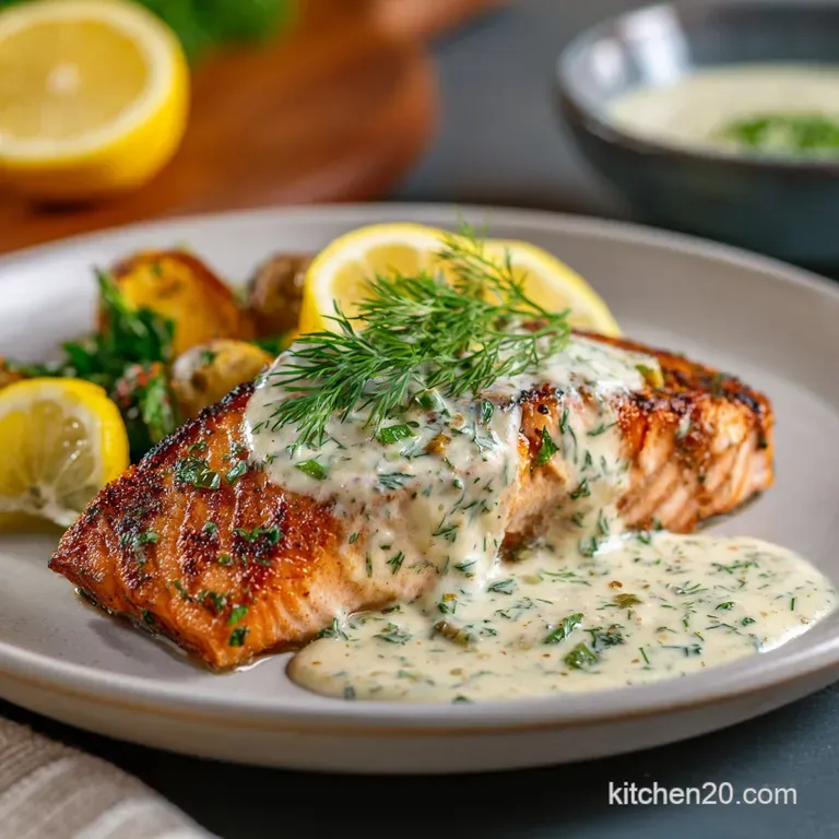 Luscious Lemon Dill Sour Cream Baked Salmon The Posh Fish Finger Upgrade