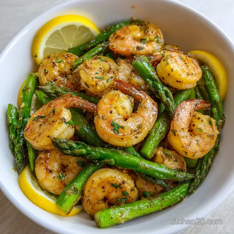 Lemon Garlic Shrimp and Asparagus with Velvety Butter Finish