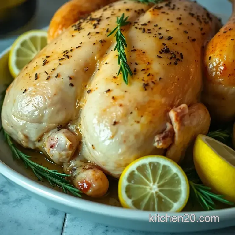 Lemon & Herb Roasted Chicken with Root Vegetables presentation