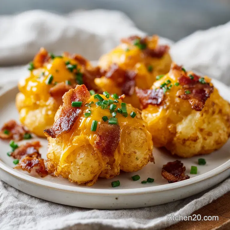 Loaded Mashed Potato Puffs: Crispy and Cheesy