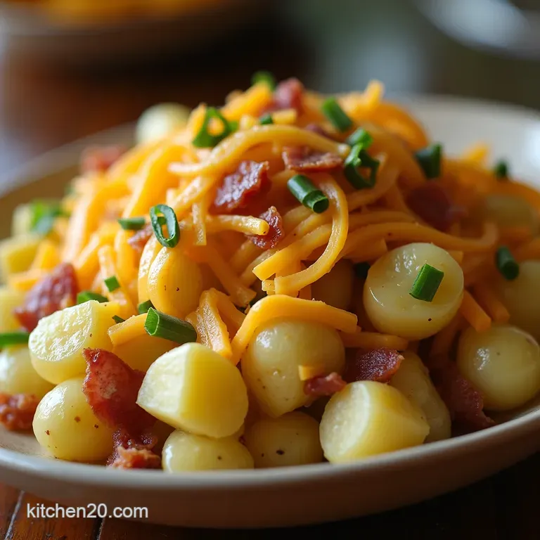 The Ultimate Loaded Spud Salad Bacon Cheddar and Chive Perfection presentation