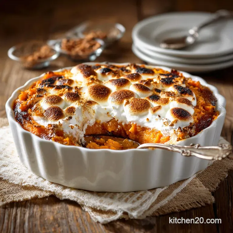 The Great Pretender Keto Sweet Potato Casserole with Pecan Crunch Topping presentation