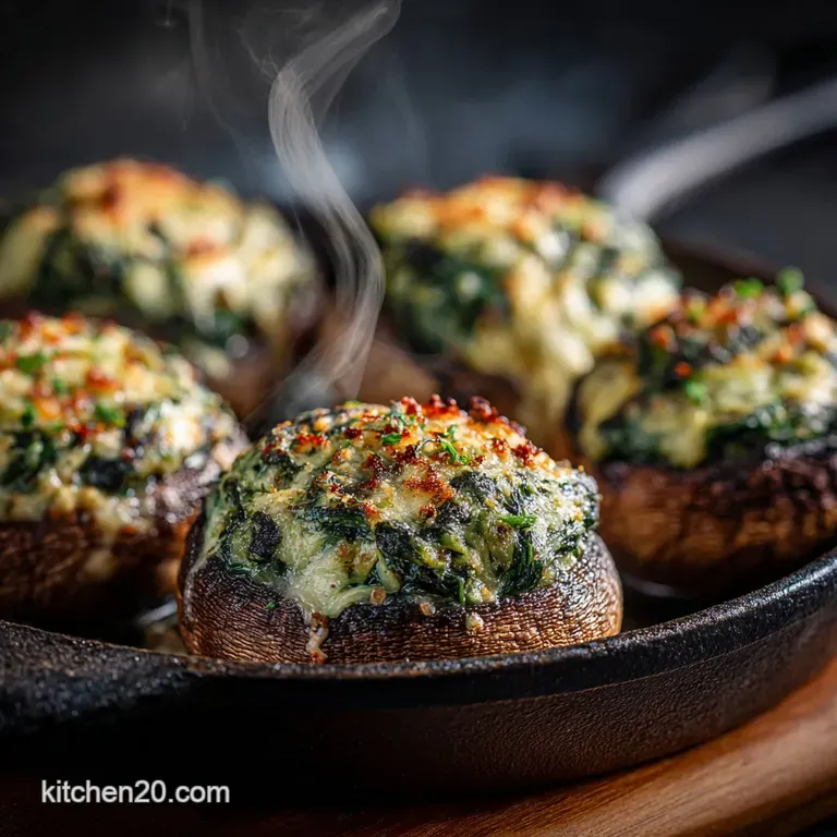 Low Carb Spinach Stuffed Mushrooms the Creamy Nosoggy Keto Appetizer presentation