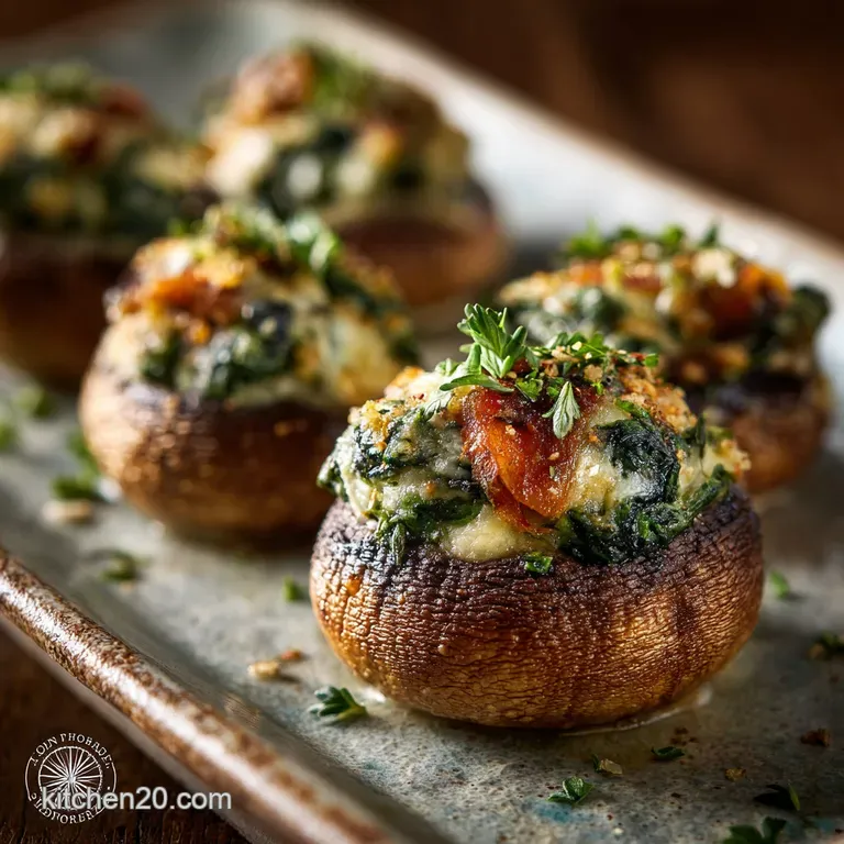 Low Carb Spinach Stuffed Mushrooms The Creamy NoSoggy Keto Appetizer