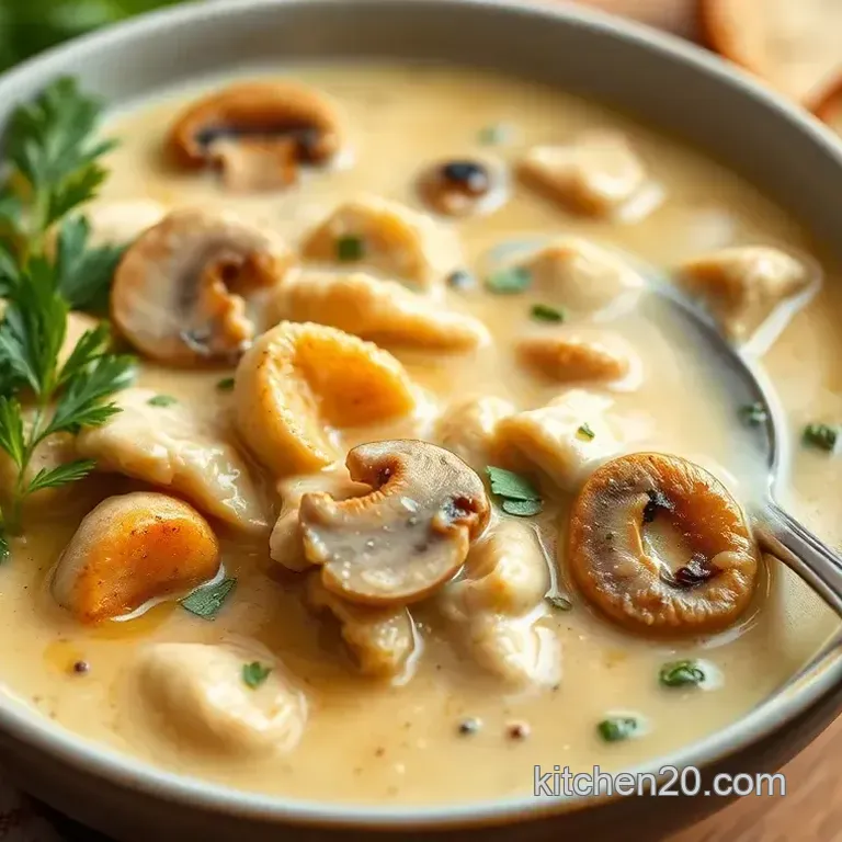 Quick & Creamy Chicken Mushroom Soup