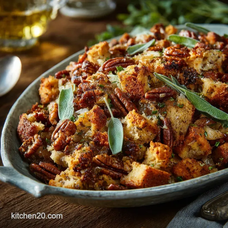 Makeahead Thanksgiving Dressing: the Ultimate Sage and Pecan Prep-Ahead Recipe presentation