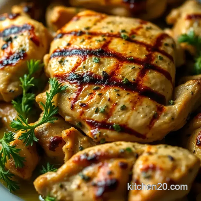 Mediterranean Bliss: Grilled Greek Chicken with Zesty Marinade presentation