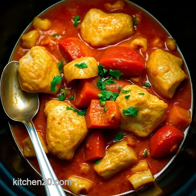 Mediterranean Chicken and Chickpea Stew (Crock Pot) presentation