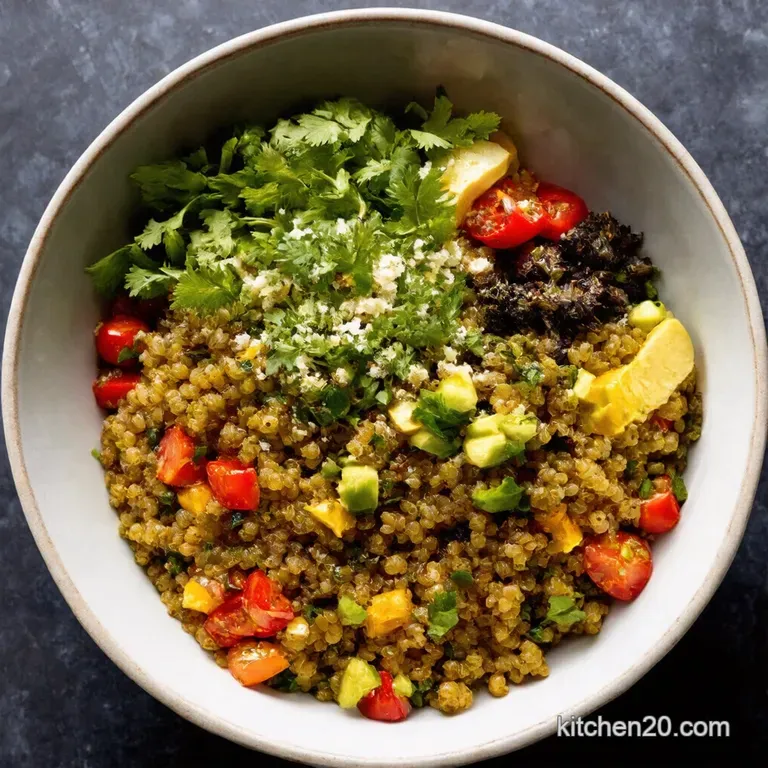 Mediterranean Quinoa Bowl presentation
