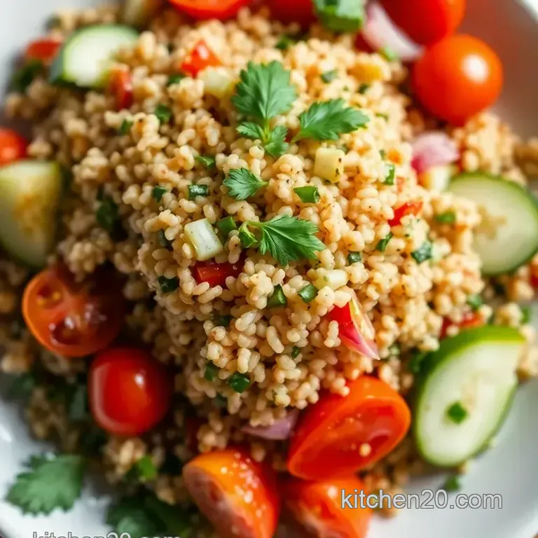 Mediterranean Quinoa Salad: a Wholesome and Flavorful Bowl presentation