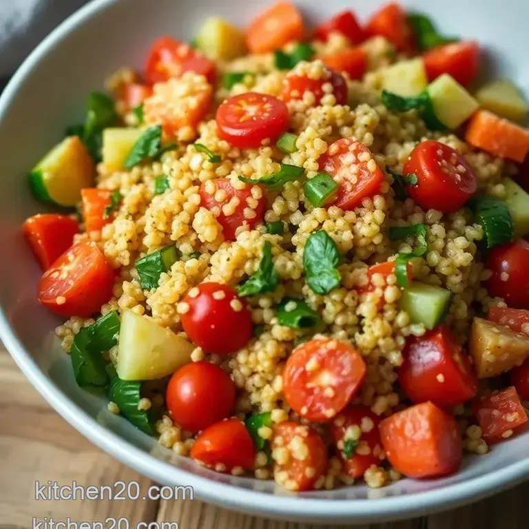 Mediterranean Quinoa Salad with Grilled Chicken presentation