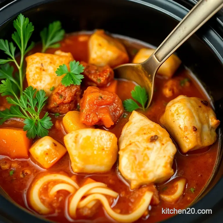 Mediterranean Slow Cooker Chicken & Chickpea Stew