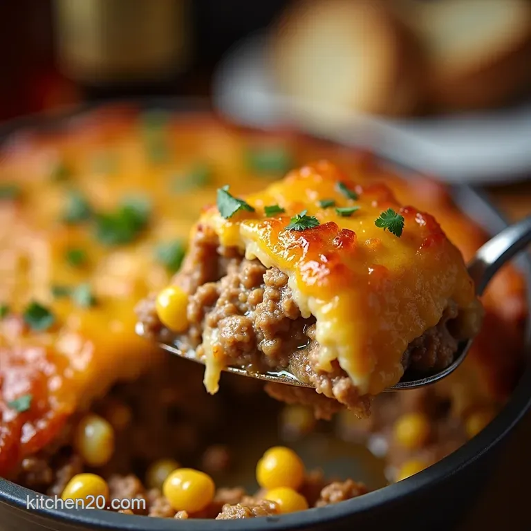 The Proper Pub Grub Casserole Goldentopped Beef Mince Sweetcorn Bake presentation
