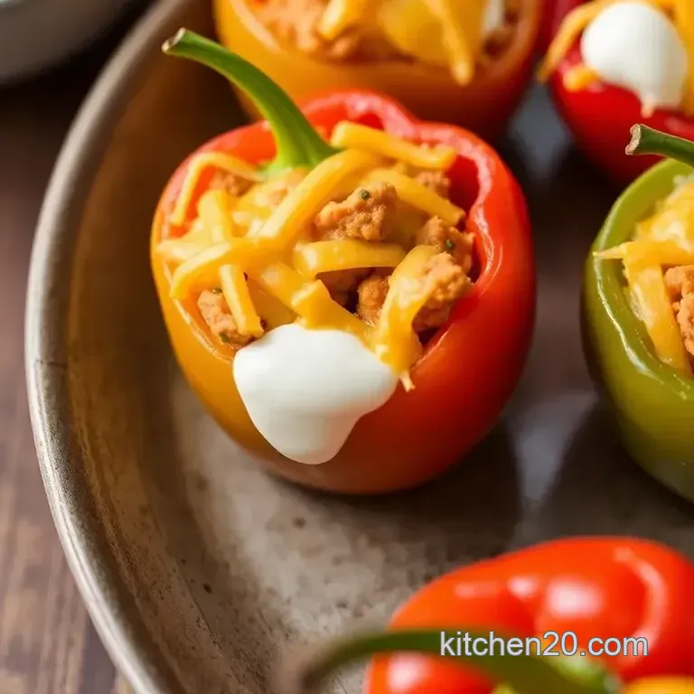 Mini Stuffed Bell Peppers presentation