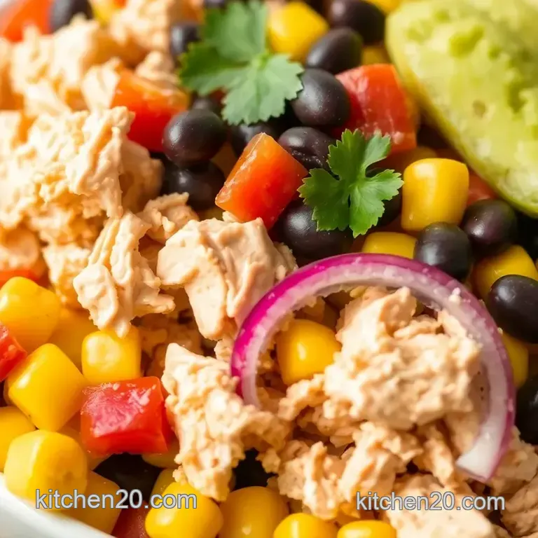 Quick and Zesty Mexican Chicken Salad presentation
