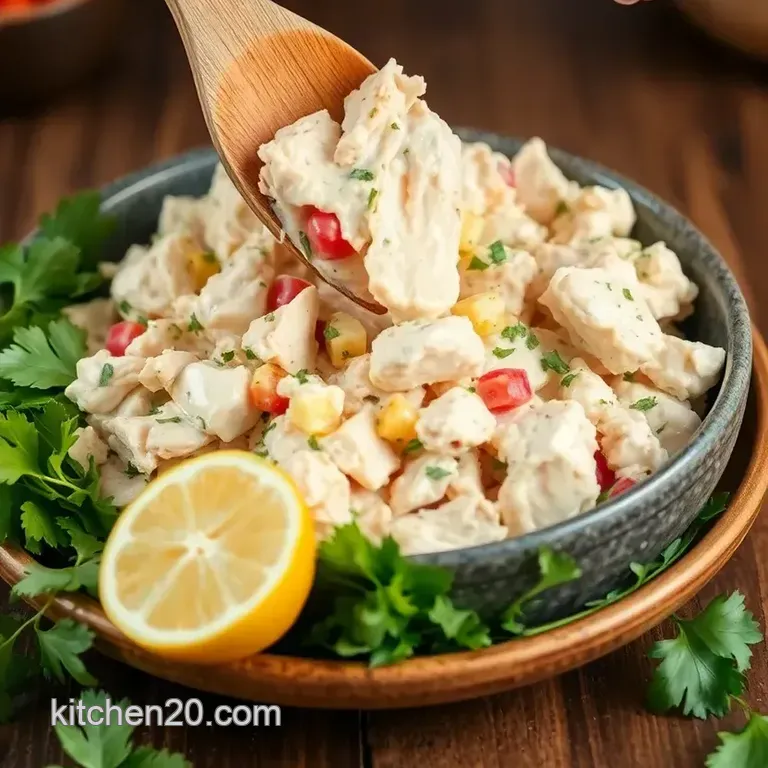 Zesty Chicken Salad with Fresh Ingredients presentation