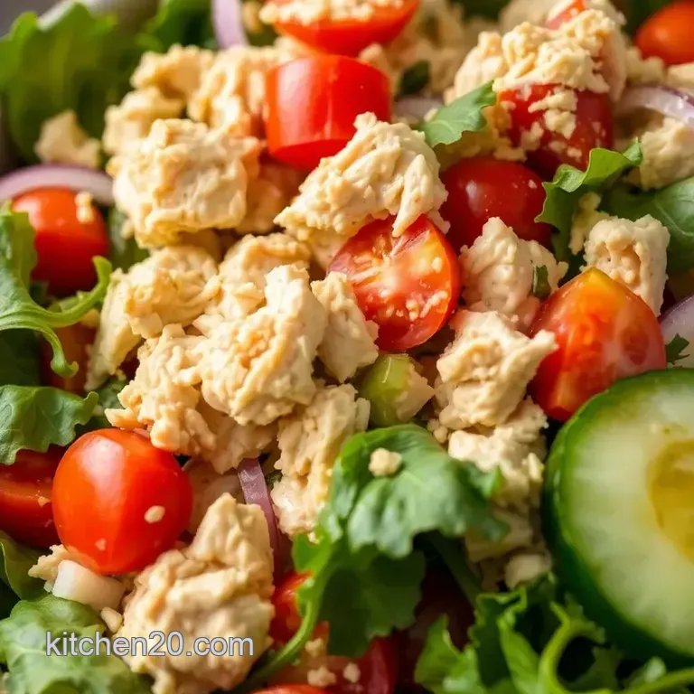 Vibrant Chicken Salad with Fresh Veggies presentation