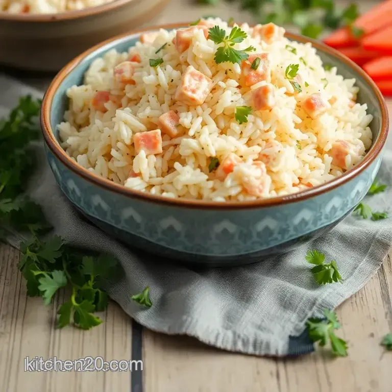 Mixing Tuna Rice Salad in 20 Minutes presentation