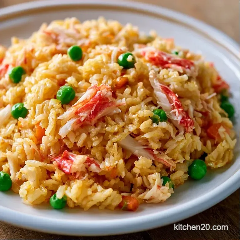 Savory fried rice sculpted into a neat dome on a slate platter, garnished with sliced scallions and lime wedges.