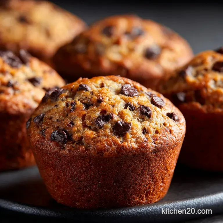 Banana Muffins with Chocolate Chips: the Ultimate Super Moist Recipe presentation