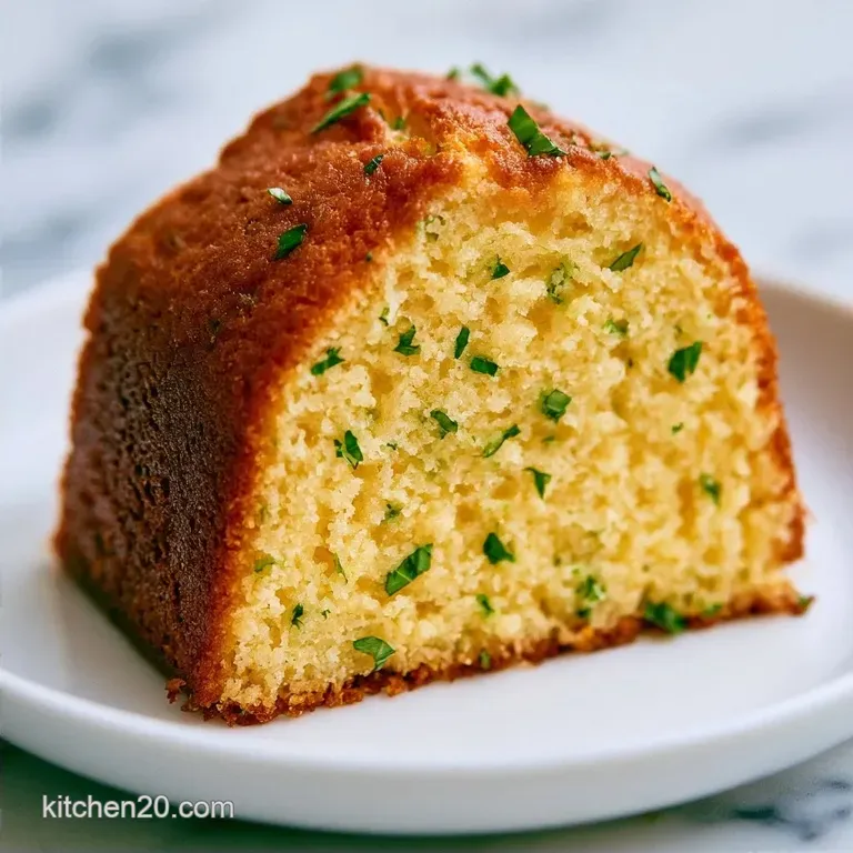 Moist Basil Sugar Pound Cake with Greek Yogurt