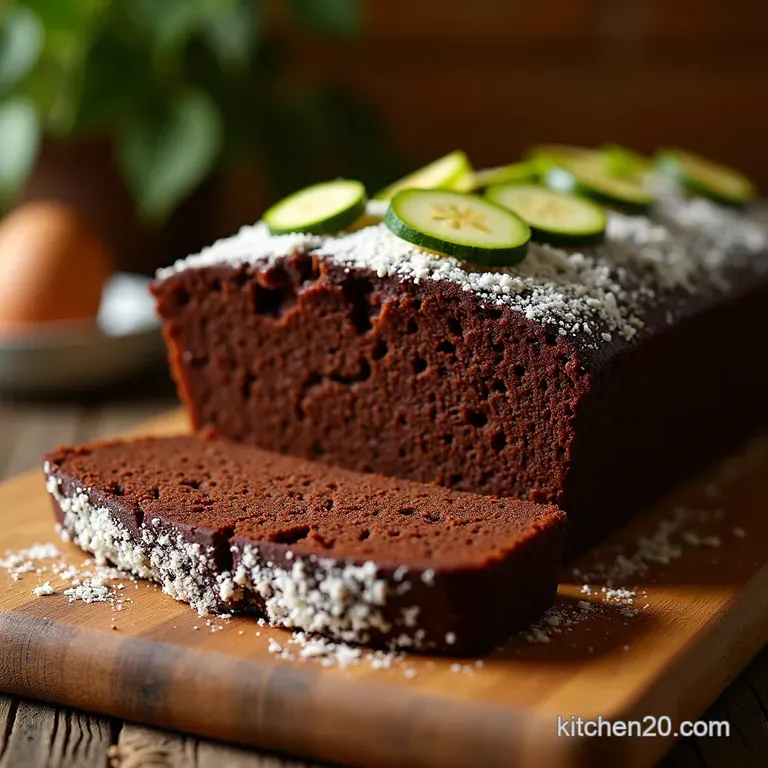 The Gardeners Decadent Secret Super Moist Chocolate Zucchini Loaf Cake presentation