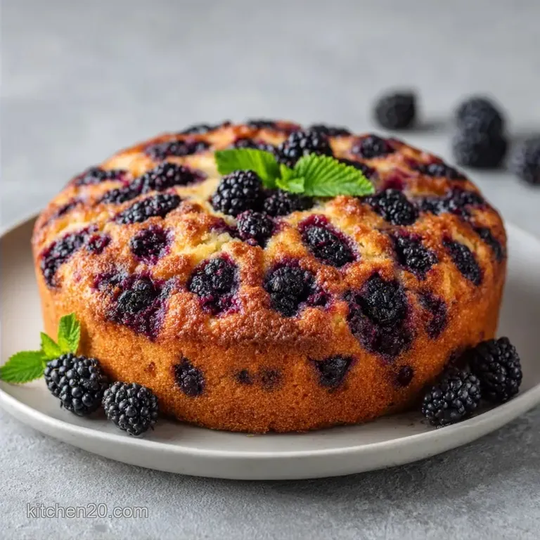 Mulberry Olive Oil Cake: Velvety and Tart