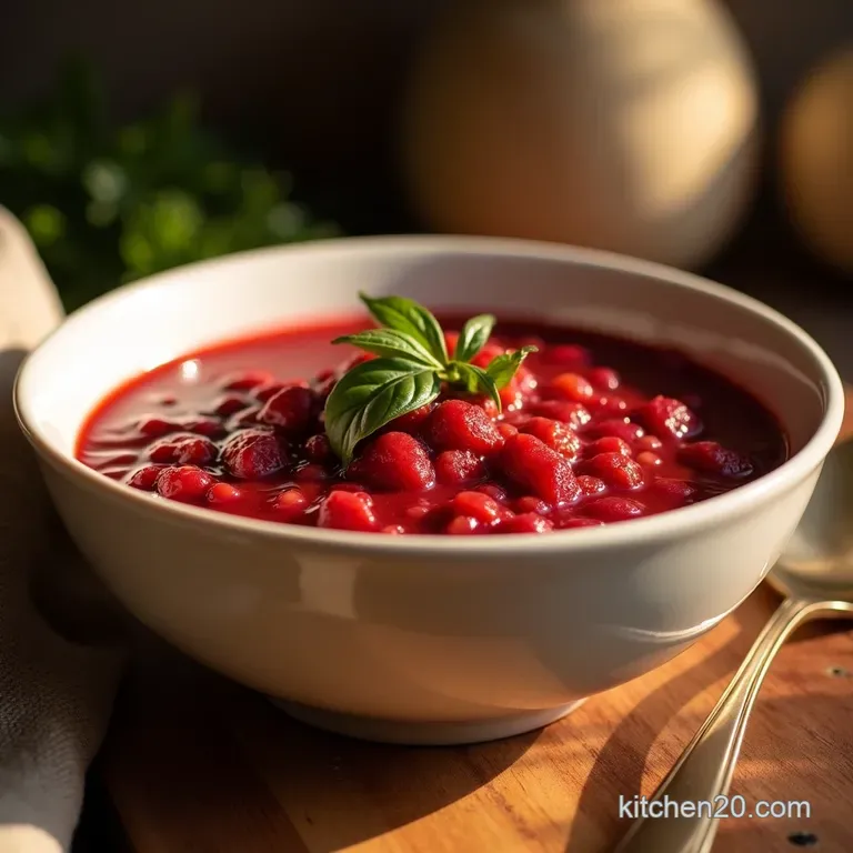 Mummas Ruby Red Polish Borscht presentation