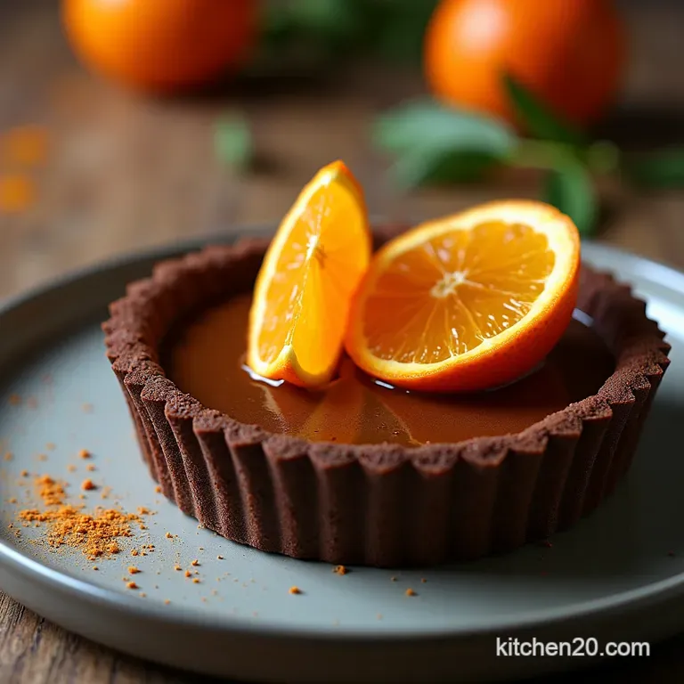 The Perfect Negroni Bitter Orange Gin Chocolate Tart