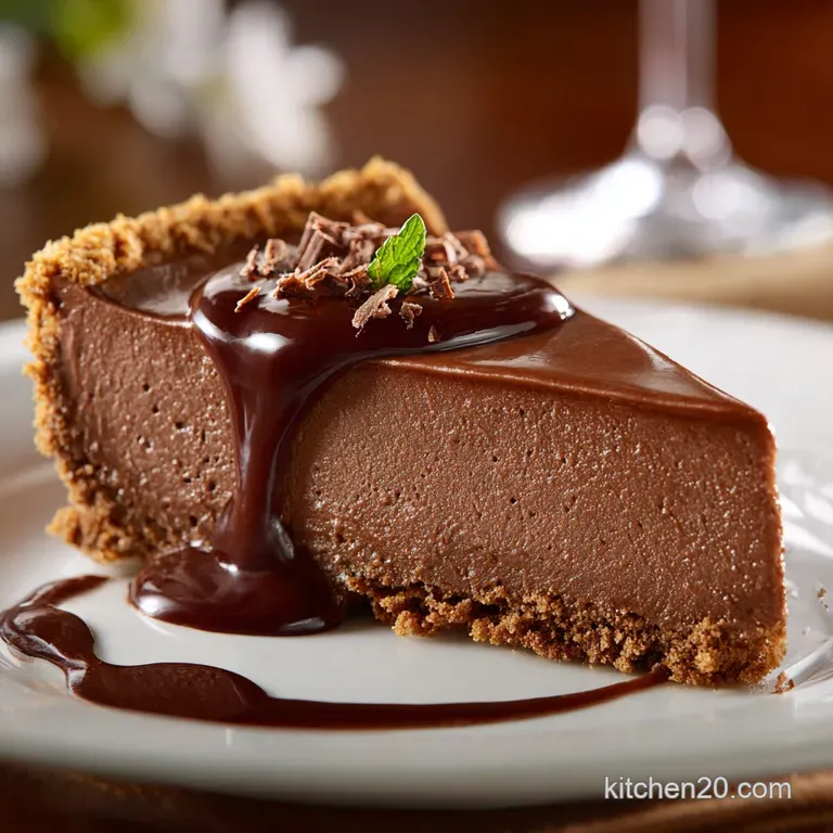 No Bake Chocolate Cheesecake: the Decadent No-Fuss Velvet Cloak Recipe presentation