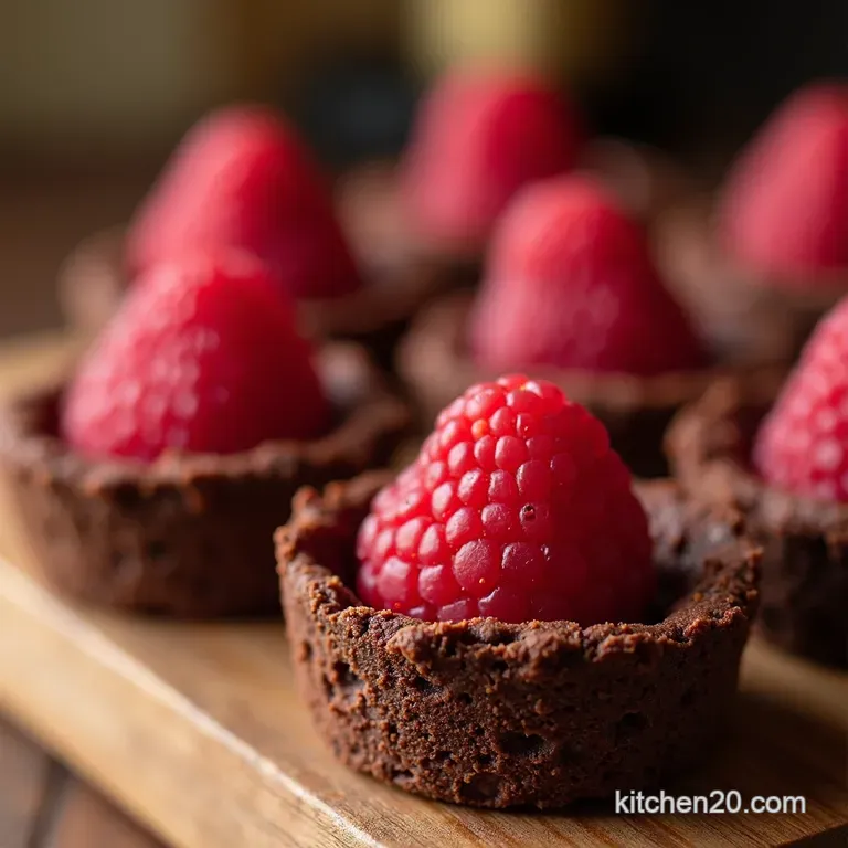 Velvet Raspberry Dark Chocolate Truffle Tarts Nobake presentation