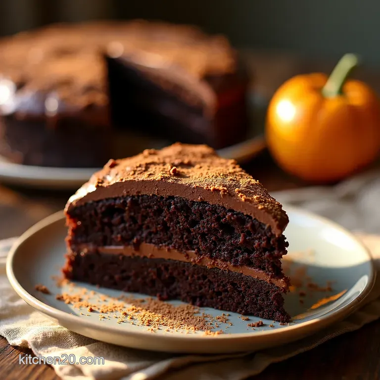 Omas Knockout German Chocolate Cake presentation