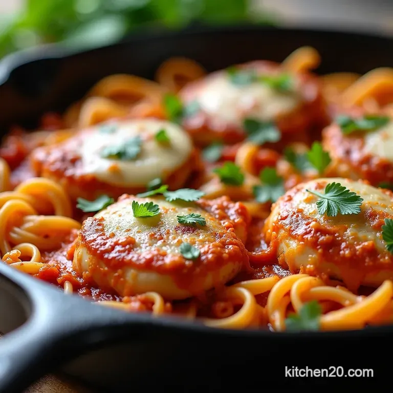 OnePan Chicken Parm Pasta Skillet From Stove to Table in a Flash