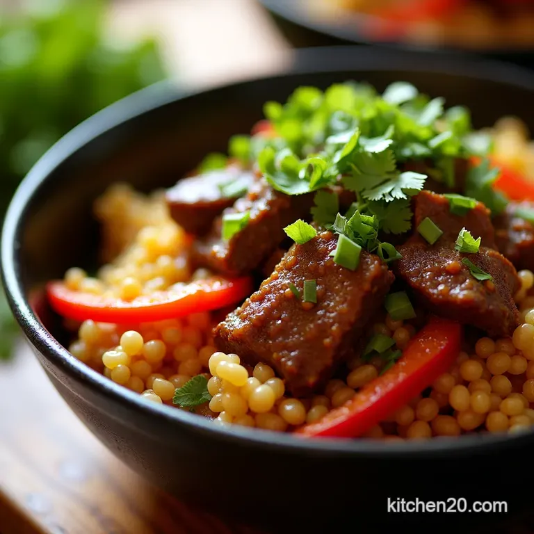 Onepan Speedy Beef Pepper Rice Bowl Better Than Takeout presentation